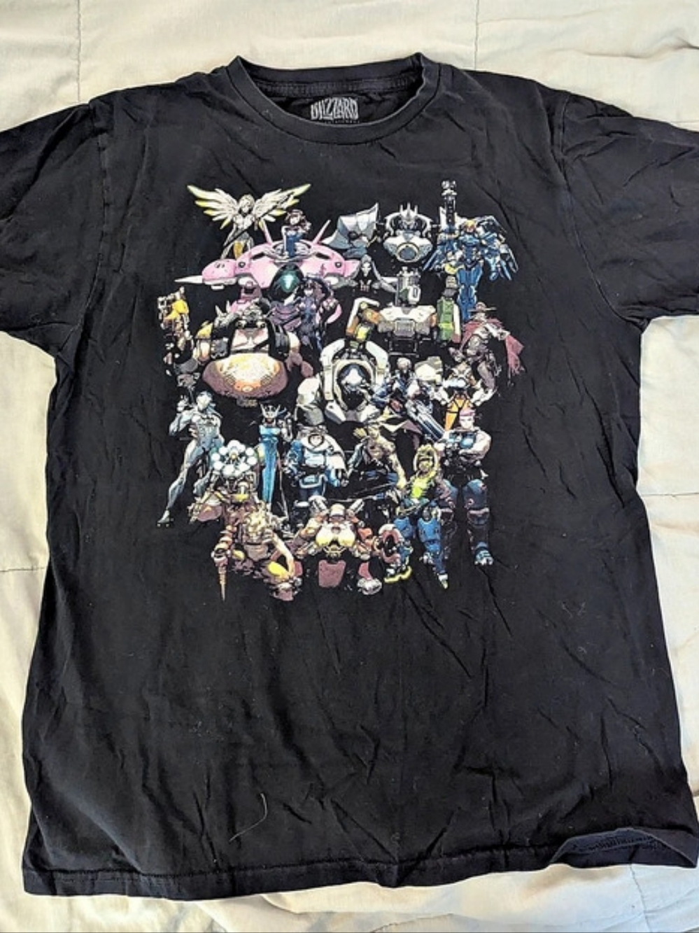 Blizzard Entertainment Overwatch Hero Collage T-Shirt by Jinx Graphic Tee Black
